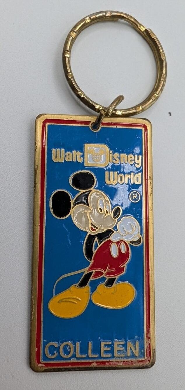 Walt Disney World Mickey Mouse "COLLEEN" Personalized Keychain Made in China